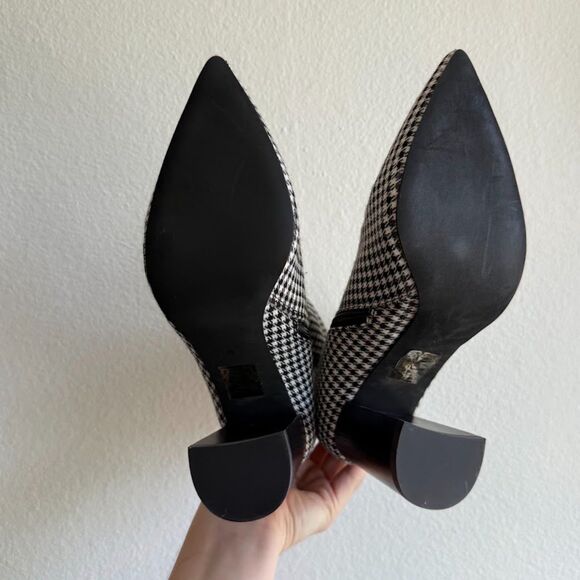 Jeffrey Campbell Siren High Heel Booties in Houndstooth Black & White size 6 - Picture 8 of 11